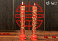 Set 02 cây đèn cầy đám cưới long phụng