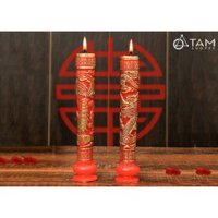 Set 02 cây đèn cầy đám cưới long phụng tttm
