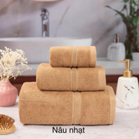 Set 03 khăn tắm, gội, mặt 100% cotton xuất EU