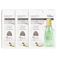 Set 03 Mặt Nạ Ngọc Trai Làm Sáng Da MIAN BAMBOO TENCEL MASK PEARL 21g