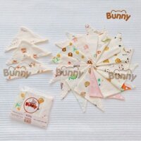 Set 05 Yếm 2 Lớp, Khăn Tam Giác Cho Bé Phong Cách Hàn Quốc, Chất Vải Xô Muslin Cao Cấp, Thấm Hút Mồ Hôi