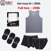 Set 1 Áo ba lỗ, 2 Quần Sịp bamboo và 3 Đôi Tất lười MRM