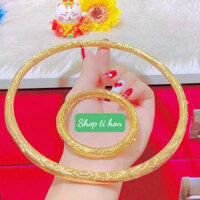 Set 1 vòng tay cưới , 1 kiềng cổ cưới chạm rồng phụng mạ vàng 24 cao cấp mẫu mới về