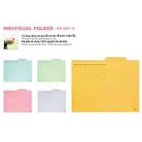 Sét 10 Bìa Giấy Plus IF Flat File A4 E87 (File đặt bàn, file lệch) - Chứa tới 200 tờ Giấy A4