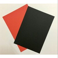 Set 10 bìa màu cứng A4 đỏ đen - Đỏ tươi  đen