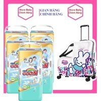 set 10 bịch tặng VALI MERRIES bịch Tã Goon Mommy Kiss premium soft mới đủ size