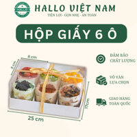 Set 10 bộ hộp giấy 4 ô, 6 ô, 9 ô đựng bánh lạnh, cup tim, cup tròn, cup vuông