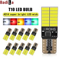 Set 10 Bóng Đèn led t10 4014 24smd Siêu Sáng Dùng Để Trang Trí Nội Thất Xe Ô Tô / Mô Tô