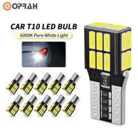 Set 10 Bóng Đèn LED T10 W5W 4014 24SMD Siêu Sáng Gắn Trần Xe Hơi Xe Máy