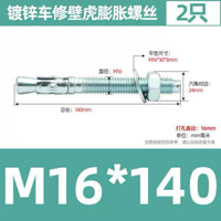 Set 10 Bulong Nở 3 Cánh Mạ Kẽm M16x140