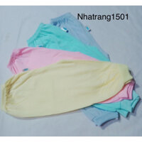 (SET 10 CÁI)quần sơ sinh Bossini màu, dài ống bo cho bé từ 3 - 17kg