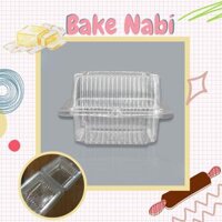 (SET 10 CÁI/SET 50 CÁI) HỘP NHỰA VUÔNG NẮP MÔ  DÙNG 1 LẦN ĐỰNG BÁNH, THỰC PHẨM H52 - SIZE 10 x 10 x 8CM