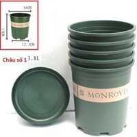 Set 10 chậu Monrovia số 1 (1GL) Tặng Kèm đĩa lót - hàng đẹp xuất xứ Trung Quốc