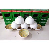 Set 10 chén gốm tráng men hoa văn Tim's (Quà tặng Knorr)