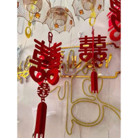Set 10 Chữ hỷ treo trang trí , trang trí tiệc cưới
