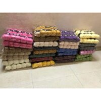 Set 10 cuộn len milk cotton 50gr và kim móc