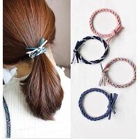 Sét 10 dây buộc tóc basic mix mầu vặn thừng siêu bên HD51 bán lẻ