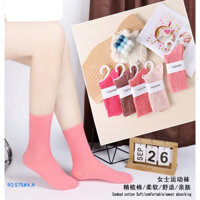 Sét 10 đoi Tất vớ nữ cổ cao sọc gân tông màu xinh, dễ phối đồ và phù hợp  tất cả các mùa phong cách hàn quốc cá tính