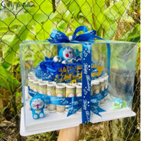 Set 10 hộp Mica 28x28x18cm- Hộp Nhựa Đựng Bánh, Giỏ Quà [Chưa Kèm Ruy Băng]