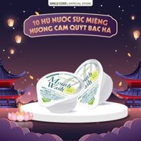 Set 10 hũ Nước súc miệng du lịch OKINA Long Spin Hương Cam Quýt Bạc Hà Nhật Bản - Set 10 hũ x 14ml