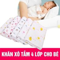 SET 10 KHĂN TẮM XÔ TRẮNG IN HOA CHO BÉ ( sỉ )