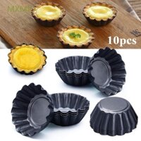 Set 10 Khuôn Làm Bánh Cupcake / Muffin Mini Bằng Thép Carbon Chống Dính Có Thể Tái Sử Dụng