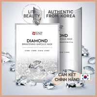 Set 10 Mặt Nạ Ampoule Tinh Chất Kim Cương Dưỡng Da Trắng Sáng SNP Diamond Brightening Ampoule Mask 25ml