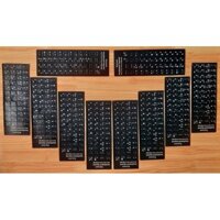 Set 10 miếng dán bàn phím tiếng Hàn màu đen (Giá sỉ)