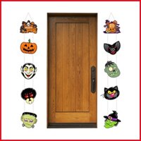 Set 10 Miếng Dán Tường Trang Trí Chủ Đề Halloween Trọng Lượng Nhẹ