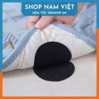 Set 10 Miếng Dán Velcro Tròn Kèm Keo 2 Mặt, Cố Định Thảm, Dán Nệm Sopha, Ra Trải Giường - Đen-5cm 10 miếng