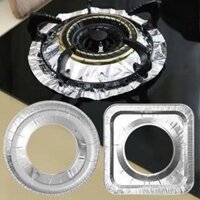 Set 10 Miếng Lót Giấy Bạc Bếp Gas Tròn Chống Dầu Mỡ Tiện Lợi Sạch Sẽ