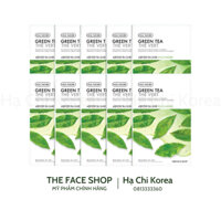 Set 10 miếng Mặt nạ trà xanh Real Nature Mask Green Tea TheFaceShop