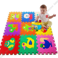 Set 10 miếng thảm xốp ghép hình con vật, hình số ngộ nghĩnh làm sân chơi cho bé