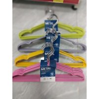 Set 10 móc  treo quần áo cao cấp METAL , hàng INOX phủ sơn chống rỉ, màu ngẫu nhiên