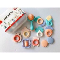 set 10 món gặm nướu cho bé baby rattle
