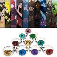 Set 10 Nhẫn Đeo Tay Hóa Trang Naruto Akatsuki Trong Naruto