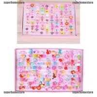 Set 10 nhẫn nhựa hoạt hình dễ thương cho bé