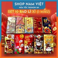 Set 10 Phong Bao Lì Xì Tết May Mắn Nhiều Mẫu Độc Lạ - Ngẫu Nhiên