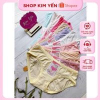 Set 10 Quần Lót Nữ Thun Tăm Mặc Mát Mịn (833) Size 50 - 60 Kg, Chất Vải Co Giãn Thoáng Mát - Shop Kim Yến