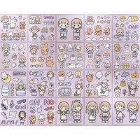 Set 10 tấm sticker dễ thương dan trang tri so tay, laptop, op đien thoai... - Tím