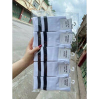 set 10 tất cổ cao sọc đen