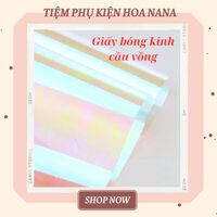 [Set 10 tờ] Giấy Bóng Kính 7 Sắc Cầu Vồng (LOẠI DÀY 5.8mm), Khổ 56cm, Bó Hoa - Bọc Quà - Bọc Đồ Vật
