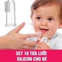 Set 10 tưa lưỡi silicon cho bé