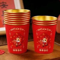 sét 100 cái  ly cốc giấy dùng 2 lần các ngày tiệc tùng.các ngày lễ hội.cưới. tết 2024