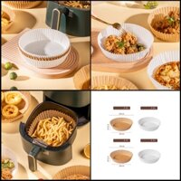 Set 100 chiếc bát giấy lót chống thấm dầu, chống dính dùng 1 lần cho nồi chiên không dầu CCKO CK8620 CK8622 cao cấp