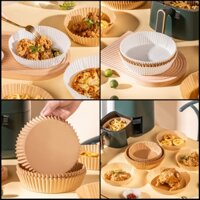 Set 100 chiếc bát giấy lót chống thấm dầu, chống dính dùng 1 lần cho nồi chiên không dầu CCKO CK8620 CK8622 cao cấp