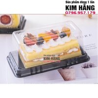 Set 100 hộp chữ nhật B032 đựng bánh bông lan cuộn mini, đựng plan chesse, đựng bánh bông lan shinn,....