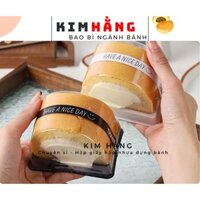 Set 100 hộp nhựa A93 đựng bánh bông lan cuộn cắt lát nhỏ  - Hộp bông lan cuộn A93-64