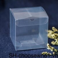 Set 100 Hộp Nhựa Trong Suốt Đựng Bánh Cupcake 5cm