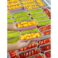 Set 100 hộp thiếc chữ nhật 200ml nướng bánh , hộp đựng tiramisu -mousse có nắp ( màu ngẫu nhiên )